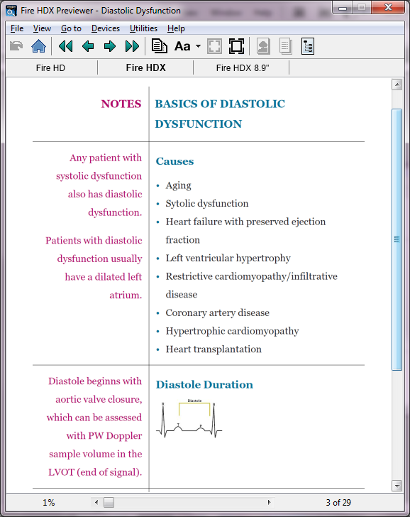 Handcoded table formatting for kindle