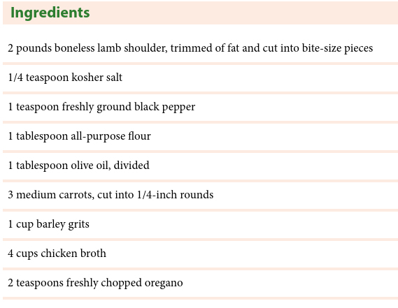 Cook book formatting