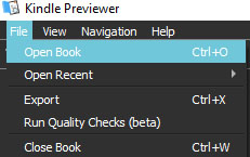 How to open books on kindle previewer