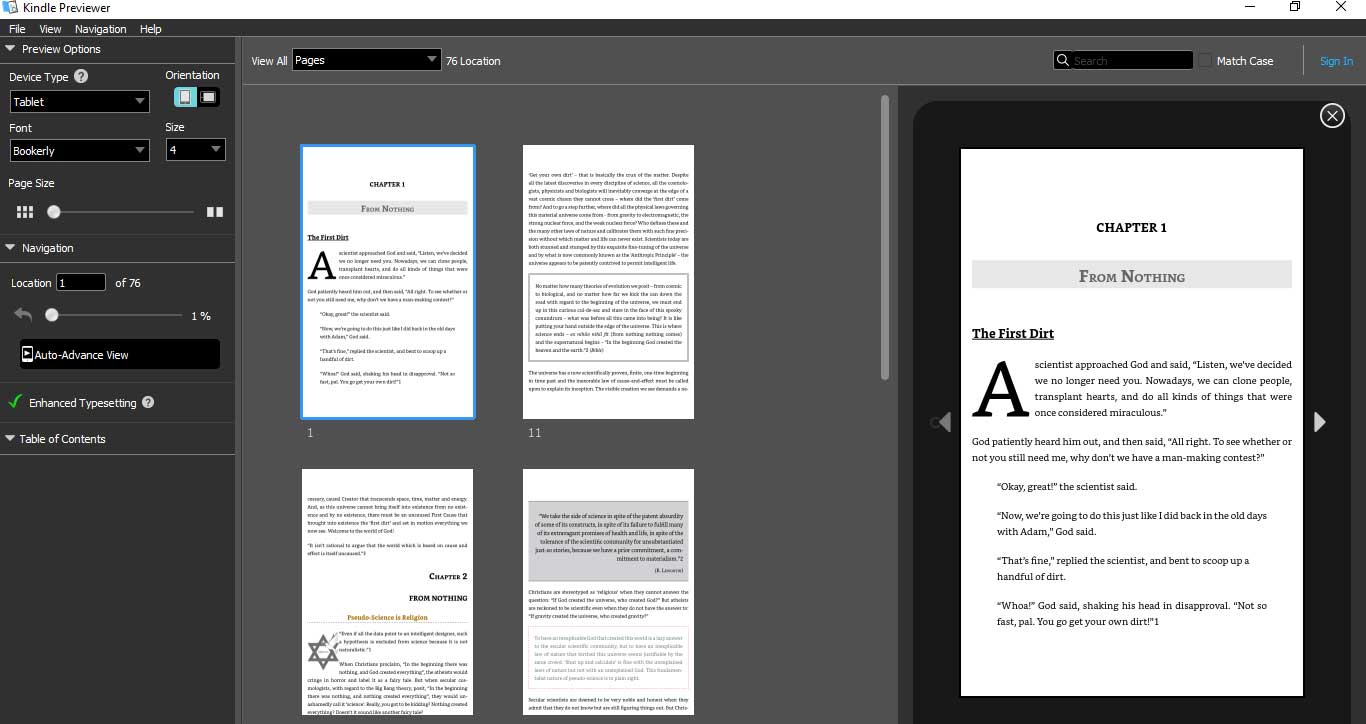 Kindle Previewer 3
