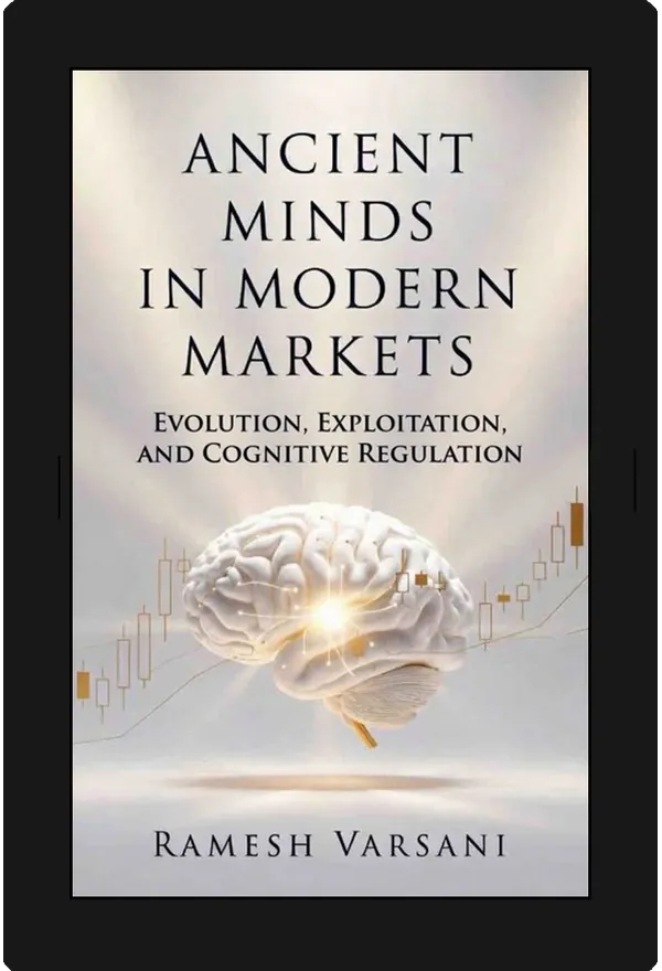 Ancient Minds in Modern Markets by Ramesh Varsani — KPF Kindle file displayed on an e-reader