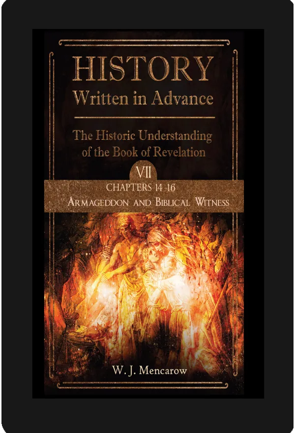 History Written in Advance, Vol. VII by W. J. Mencarow — hand-coded Kindle conversion displayed on an e-reader